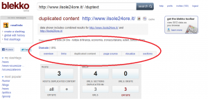 Blekko Analisi url Blekko