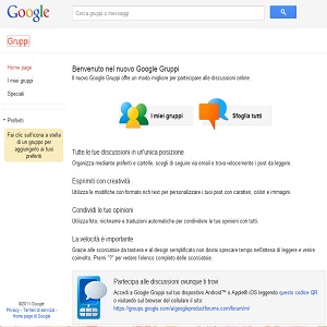 La nuova piattaforma di Google Gruppi